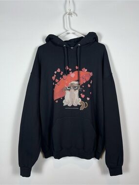 GRUMPY CAT "Don't Shower Me With Your Love" Hoodie Size XL